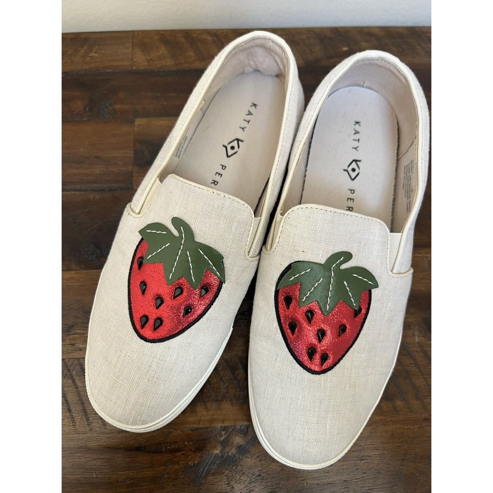 Katy Perry‎ Strawberry Slip On Loafer Shoes 9.5 Kerry - Picture 2 of 10